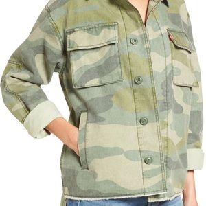 Levi oversized cotton canvas camo jacket